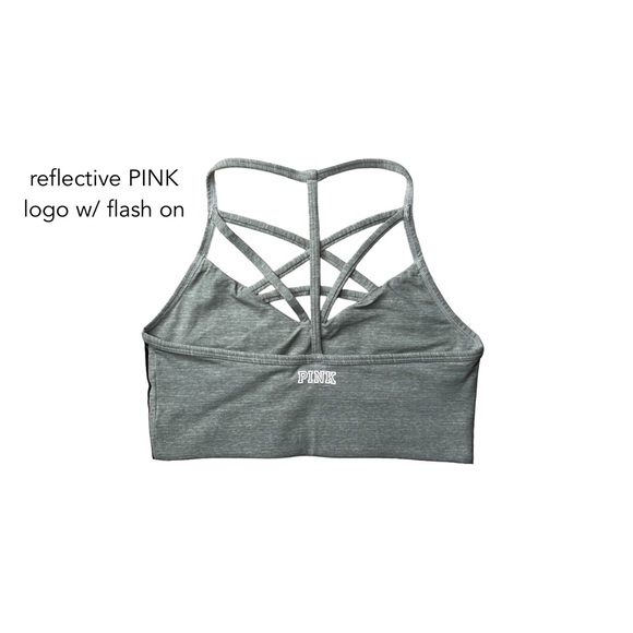 PINK BY VICTORIA'S SECRET CRISSCROSS STRAP SPORTS BRA • SIZE SP (SMALL PETITE) - Picture 2 of 7